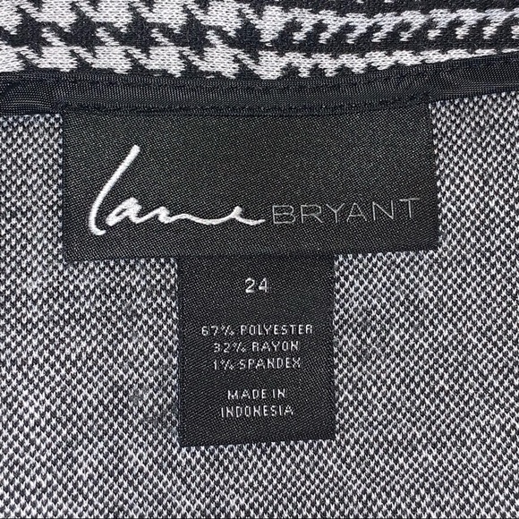 LANE BRYANT ⭐️ B&W Houndstooth Plaid Pencil Skirt - Picture 9 of 9